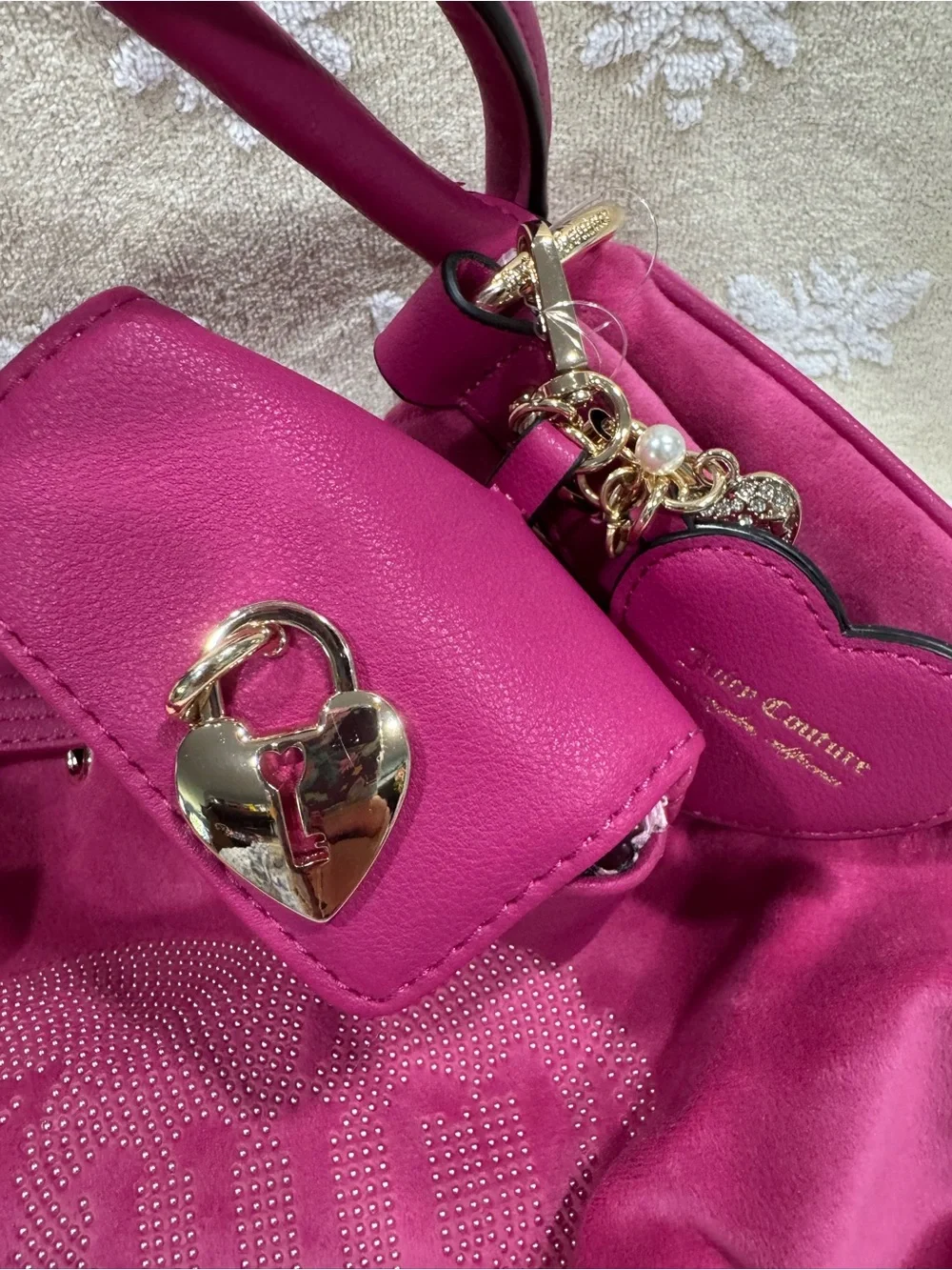 Juicy couture, hot Pink  Studded Tote Bag..NWT
